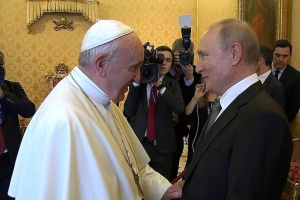 prezydent putin z papieżem franciszkiem